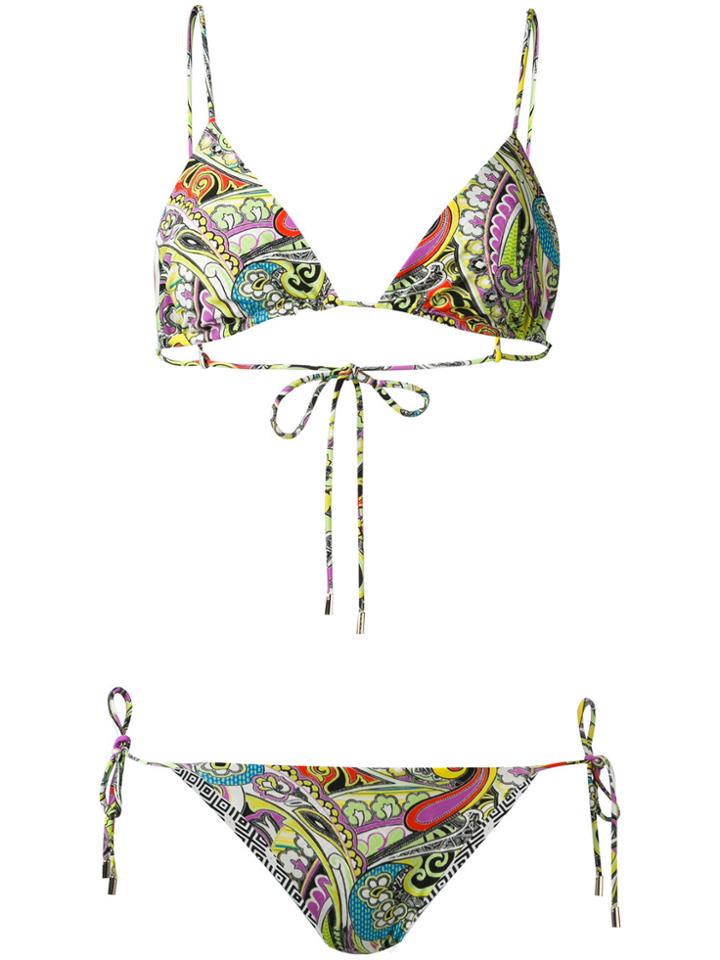 Etro Paisley Print Bikini - Black