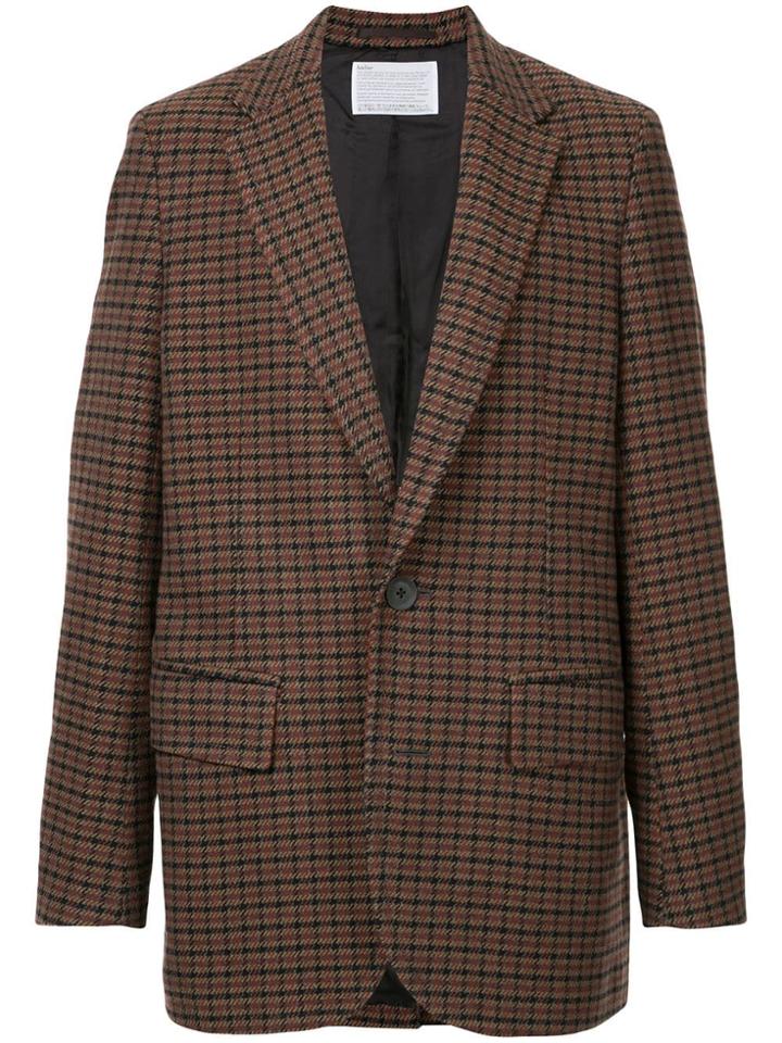 Kolor Plaid Fitted Blazer - Brown