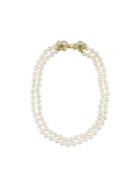 Chanel Vintage Double Strand Faux Pearl Necklace, Women's, White