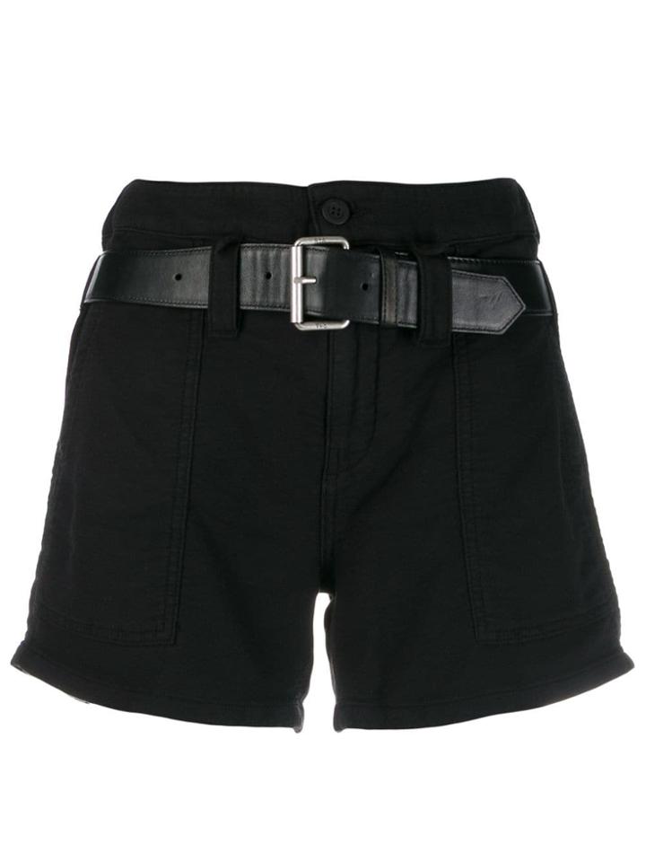 Rta Belted Shorts - Black