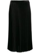 D.exterior Pleated Skirt - Black