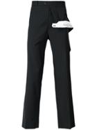 Moohong Draped Detail Trousers - Black