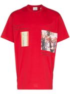 Burberry Drunk Print Cotton T-shirt - Red