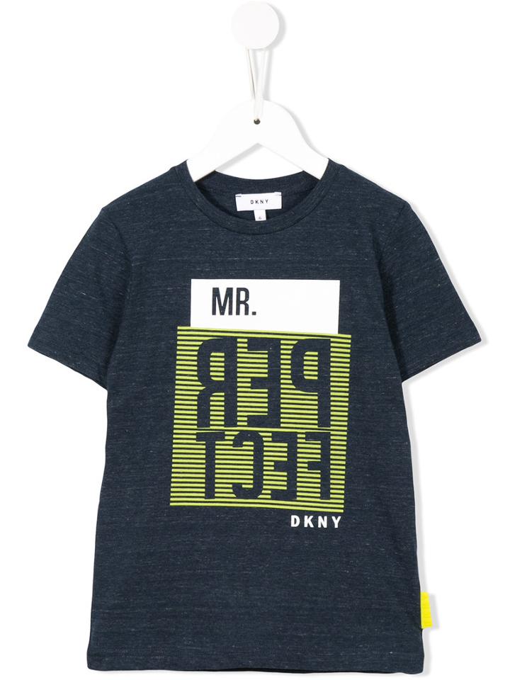 Dkny Kids - Mr Perfect Print T-shirt - Kids - Cotton/polyester - 6 Yrs, Blue