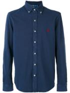 Polo Ralph Lauren Embroidered Logo Shirt, Men's, Size: Medium, Blue, Cotton