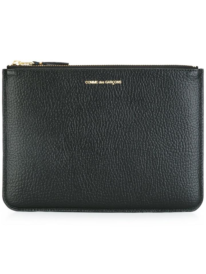 Comme Des Garçons Wallet Zipped Clutch - Black