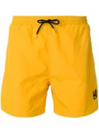 Mcq Alexander Mcqueen Swallow Patch Swim Shorts - Yellow