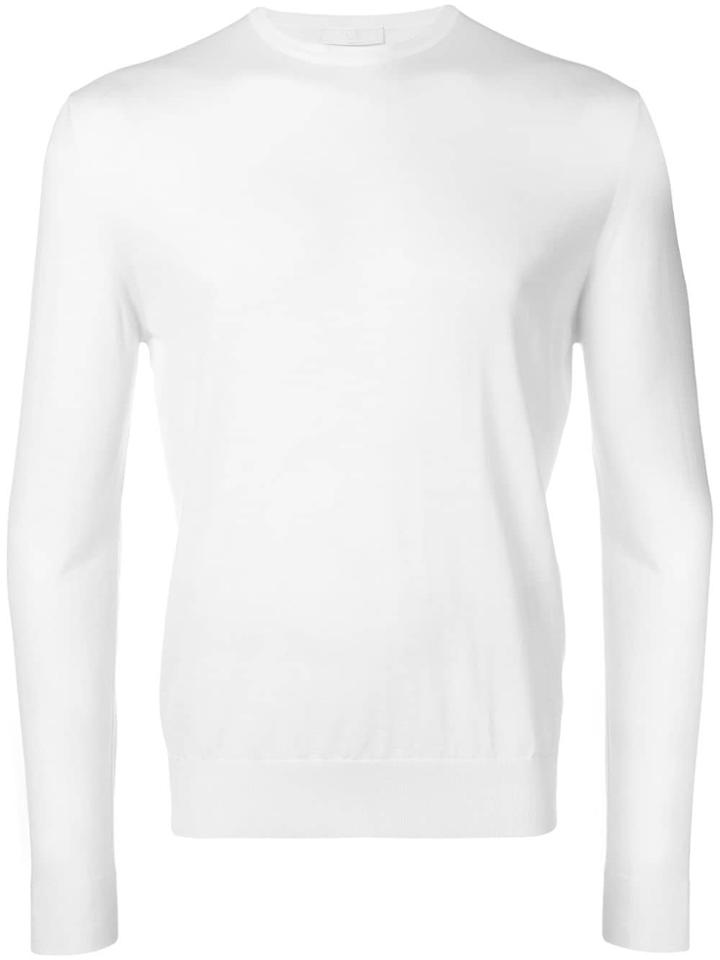 Prada Crew Neck Jumper - White