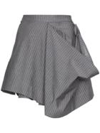 Molly Goddard May Wraparound Mini Skirt - Grey