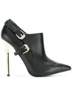 Versace Jeans Buckle-embellished Booties - Black