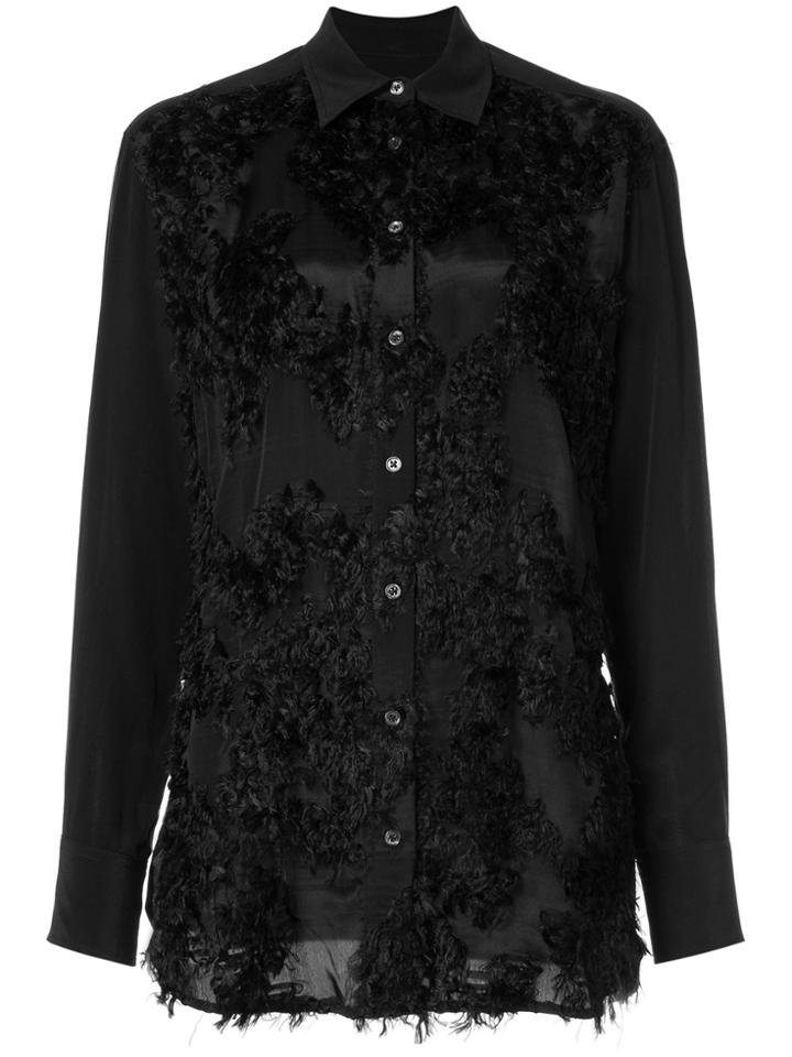 Sies Marjan Sander Furry Filcoupe Shirt - Black