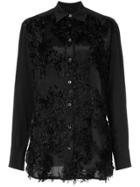 Sies Marjan Sander Furry Filcoupe Shirt - Black