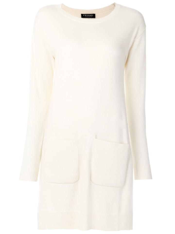 Twin-set Knitted Mini Dress - Nude & Neutrals