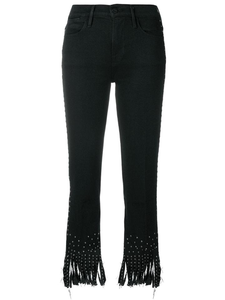 Frame Denim Fringed Jeans - Black