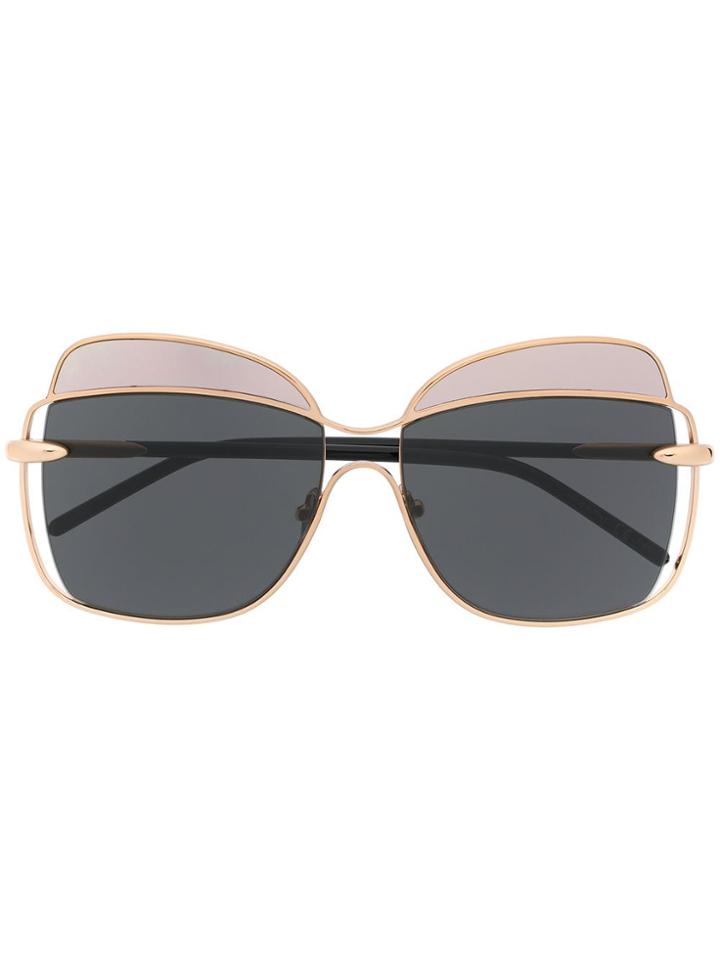 Pomellato Eyewear Pomellato Eyewear Pm0057s 001 Gold Black Grey