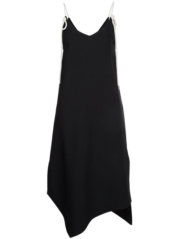 Bassike Shoestring Slip Dress - Black