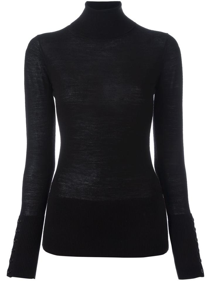 Steffen Schraut Fine Knit Turtleneck Jumper, Women's, Size: 40, Black, Merino