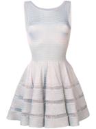 Alaïa Vintage Lurex Knit Flared Dress - Silver