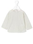 Babe And Tess - Striped Blouse - Kids - Cotton/linen/flax - 3 Mth, Nude/neutrals