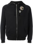 Saint Laurent Multi-patch Hoodie, Men's, Size: Xl, Black, Cotton