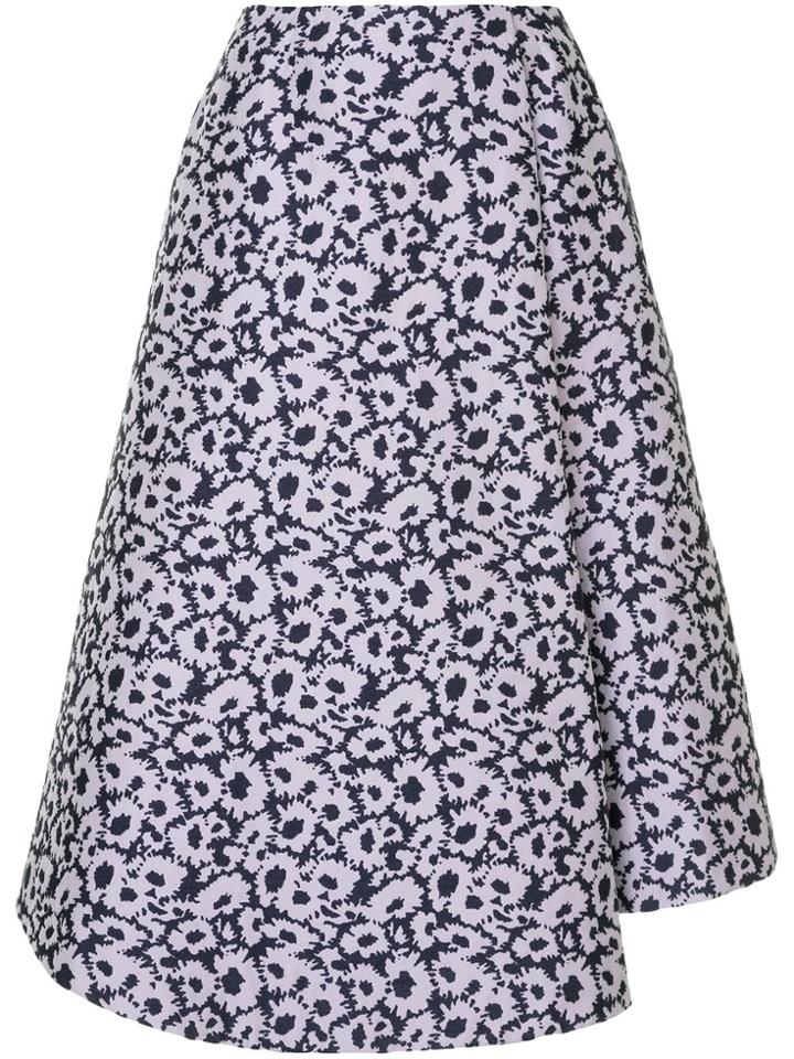 Le Ciel Bleu Printed Asymmetric Skirt - Purple