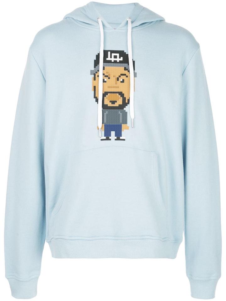 Mostly Heard Rarely Seen 8-bit Cmptn Printed Hoodie - Blue