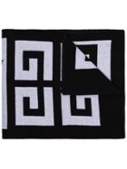 Givenchy Intarsia Knit Logo Scarf - Black