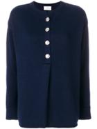 Allude Buttoned Sweater - Blue