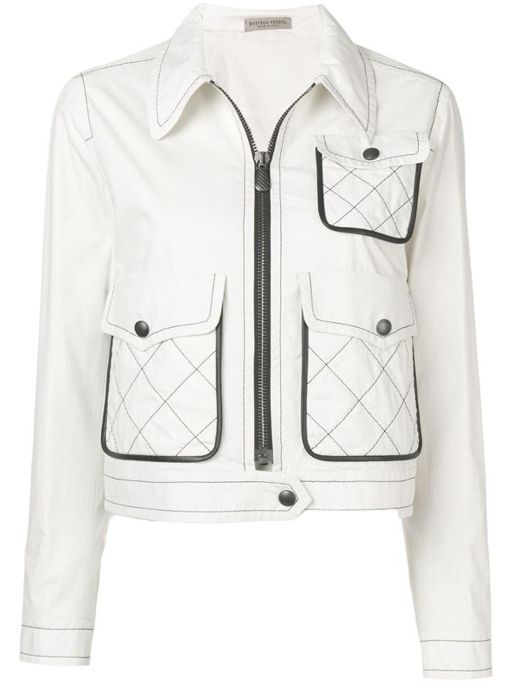 Bottega Veneta Cropped Technical Jacket - White