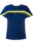 Christopher Kane Loop Detail Top, Women's, Size: Xl, Blue, Viscose/nylon/spandex/elastane