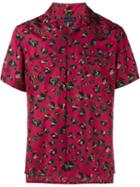 Lanvin Leopard Print Spread Collar Shirt
