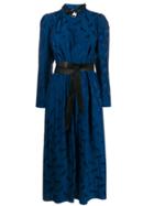 Stella Mccartney Horse-jacquard Midi Dress - Blue