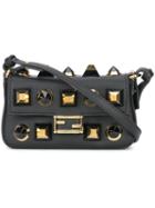 Fendi Micro Baguette Crossbody Bag, Women's, Black, Leather