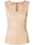 Drome Fitted Leather Top - Neutrals