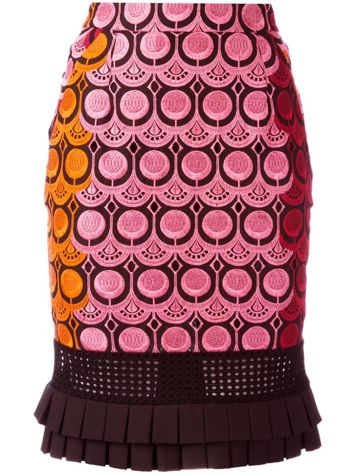 Capucci Embroidered Skirt - Multicolour