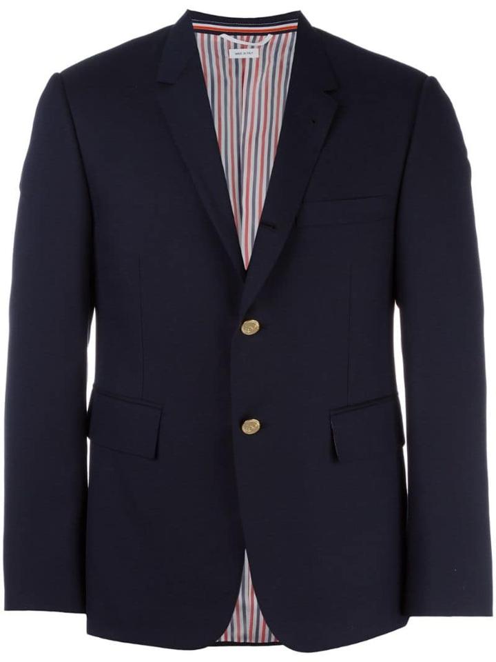 Thom Browne Super 120s Twill Sport Coat - Blue