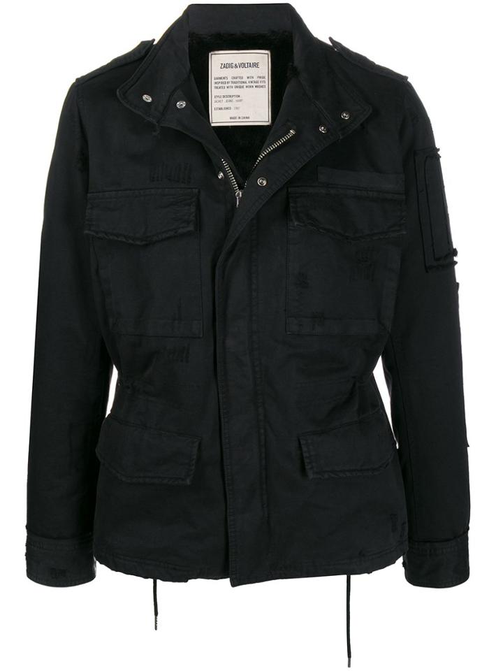 Zadig & Voltaire Grunge Parka Coat - Black