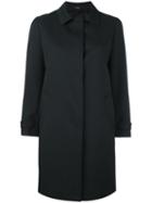 Theory Dafina Car Coat, Women's, Size: Large, Black, Polyester/rayon