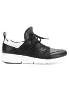 Karl Lagerfeld Logo Banded Runner Sneakers - Black