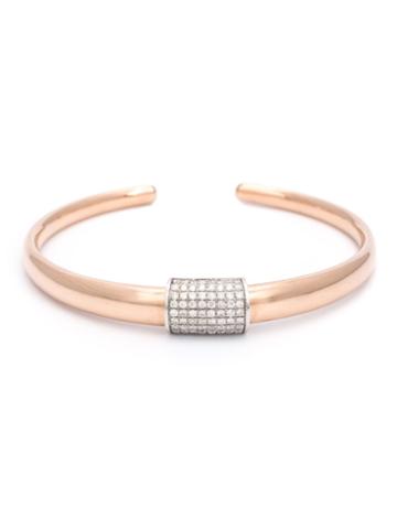 Sw/tch Open Diamond Detail Bangle, Women's, Pink/purple, 18kt Rose Gold