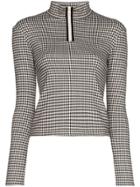 Sandy Liang Gingham Ski Top - Black
