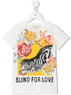 Gucci Kids Blind For Love Print T-shirt, Girl's, Size: 8 Yrs, Ivory