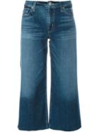 Hudson Wide Leg Cropped Jeans, Women's, Size: 28, Blue, Cotton/spandex/elastane