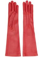 Jil Sander Mid Length Gloves - Red