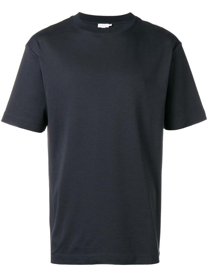 Sunspel Mock Neck T-shirt - Black