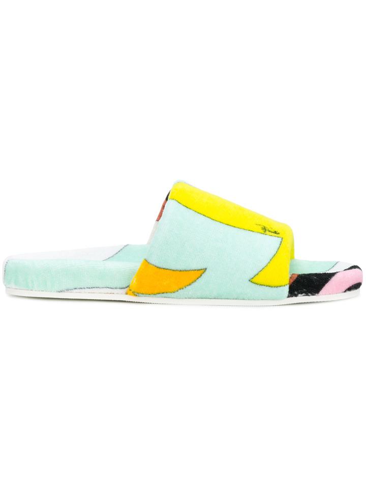 Emilio Pucci Printed Pool Slides - Multicolour