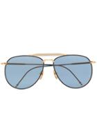 Thom Browne Eyewear 907 Aviator Sunglasses - Metallic
