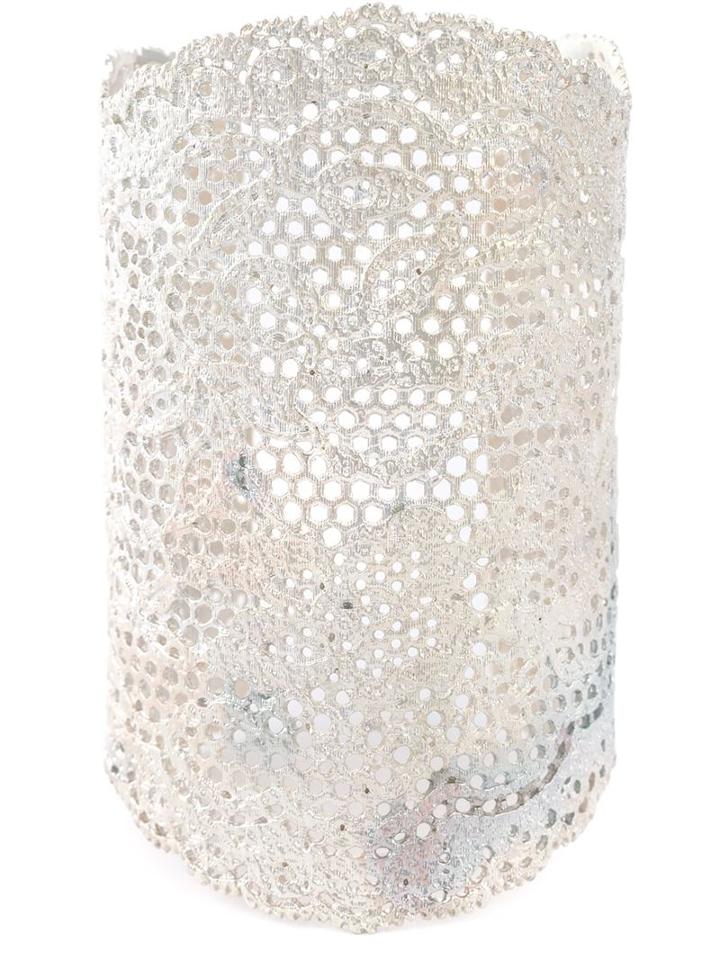 Aurelie Bidermann Large 'vintage Lace' Cuff, Metallic