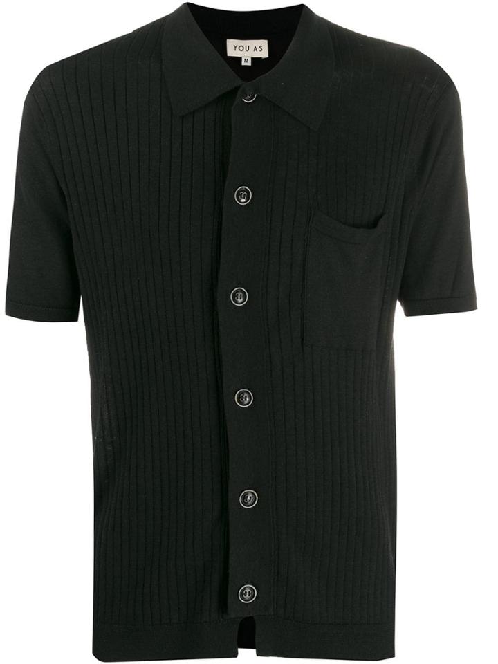 You As Short-sleeved Cardigan - Black