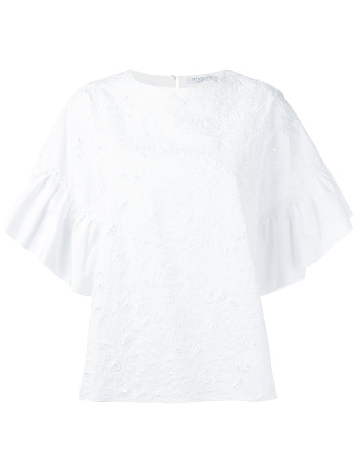 Vivetta Broderie Anglaise Blouse, Women's, Size: 38, White, Cotton